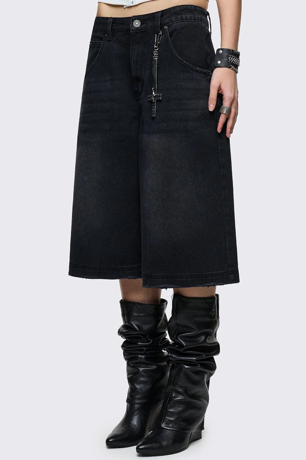 Black Washed Jorts - Image 7