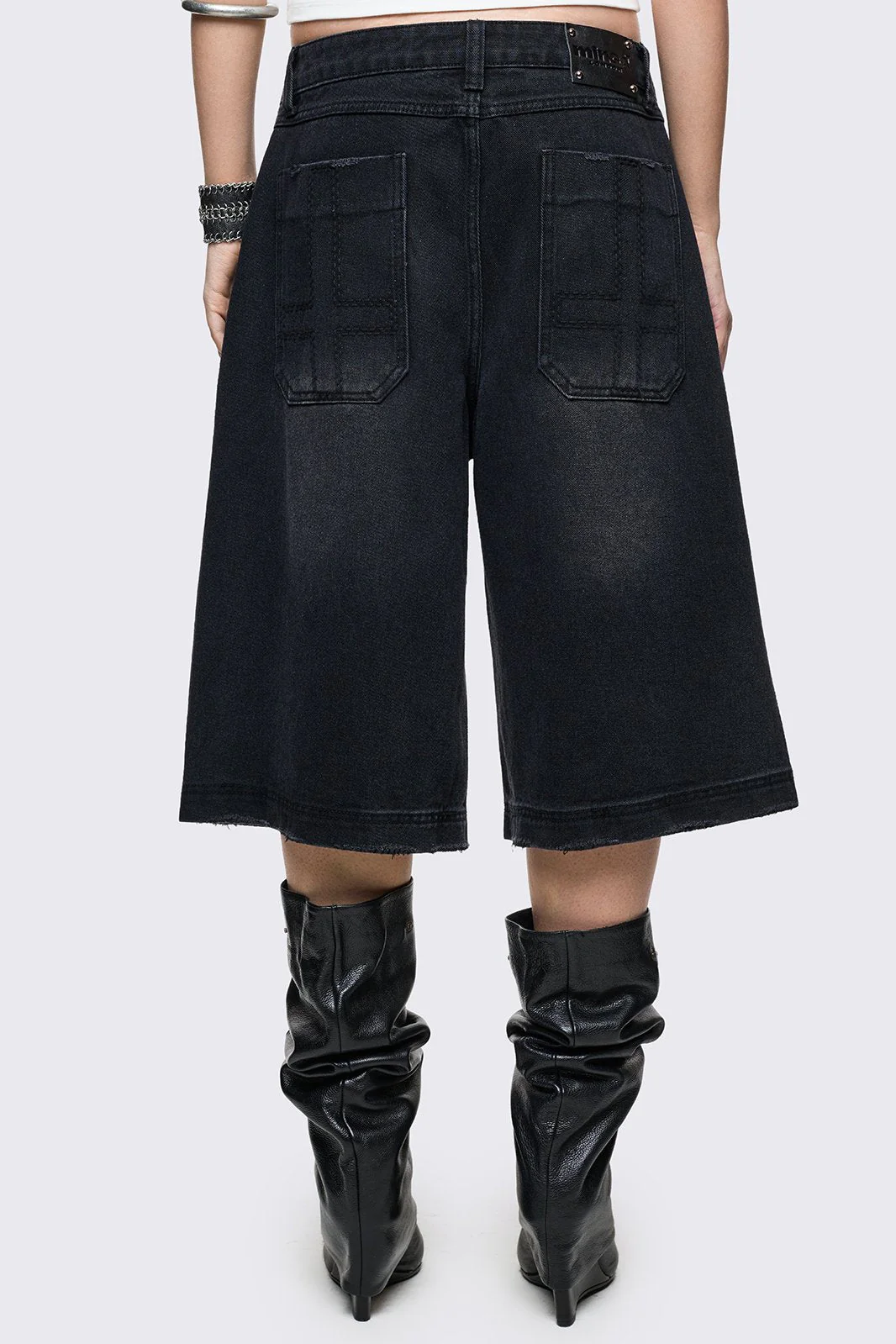 Black Washed Jorts - Image 8
