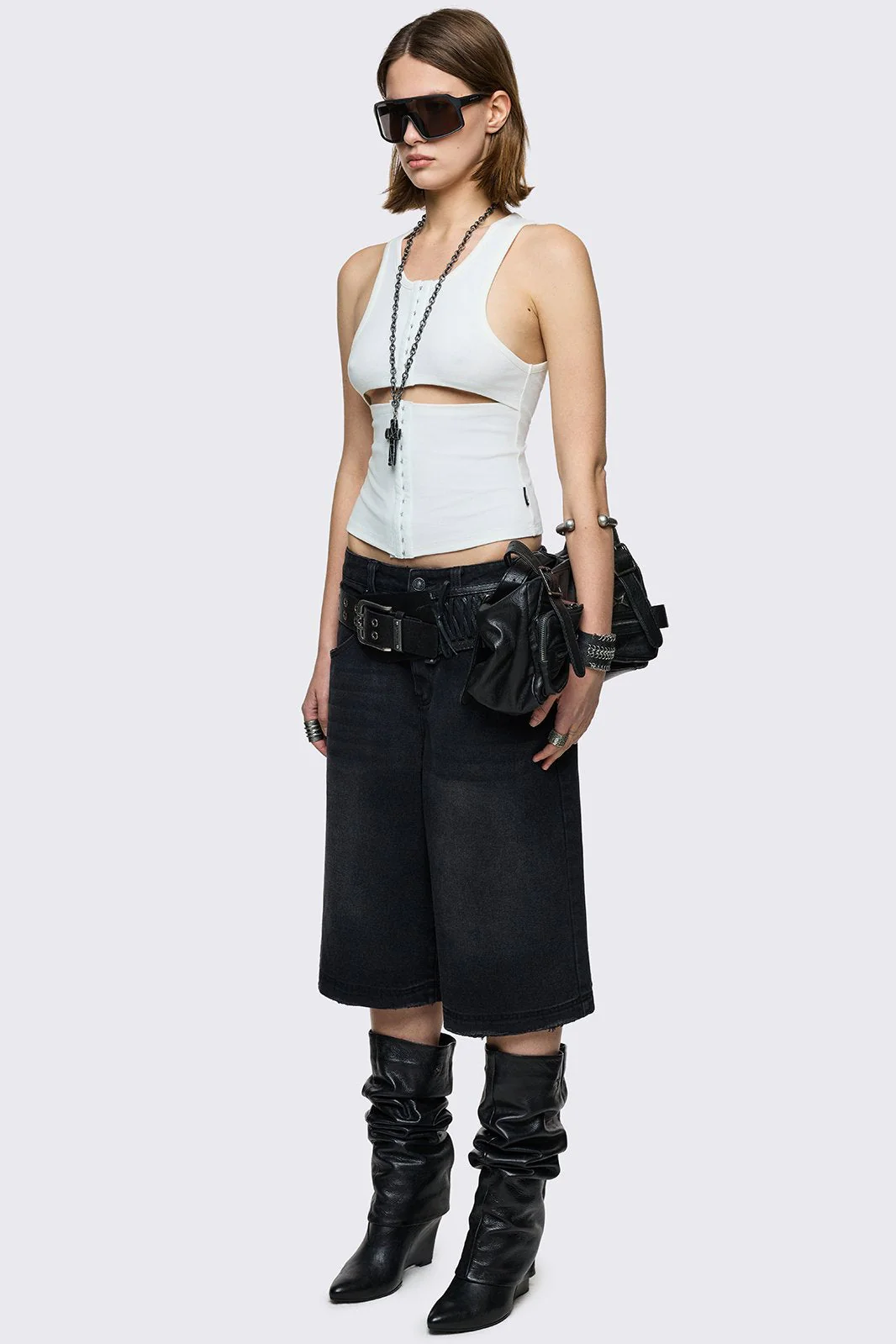 Black Washed Jorts - Image 9