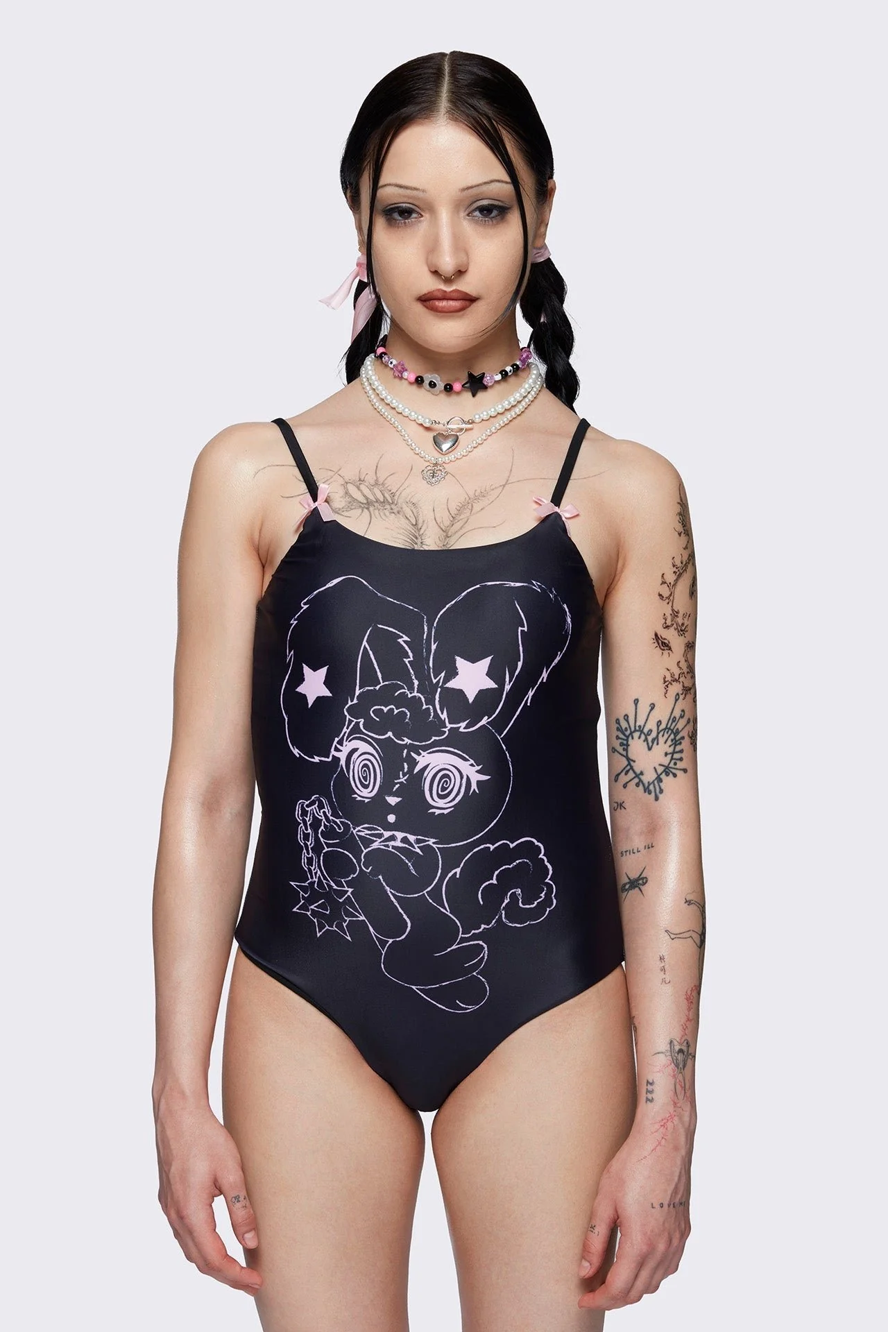 Corsage Cuteness Lace-Up Swimsuit - Image 3