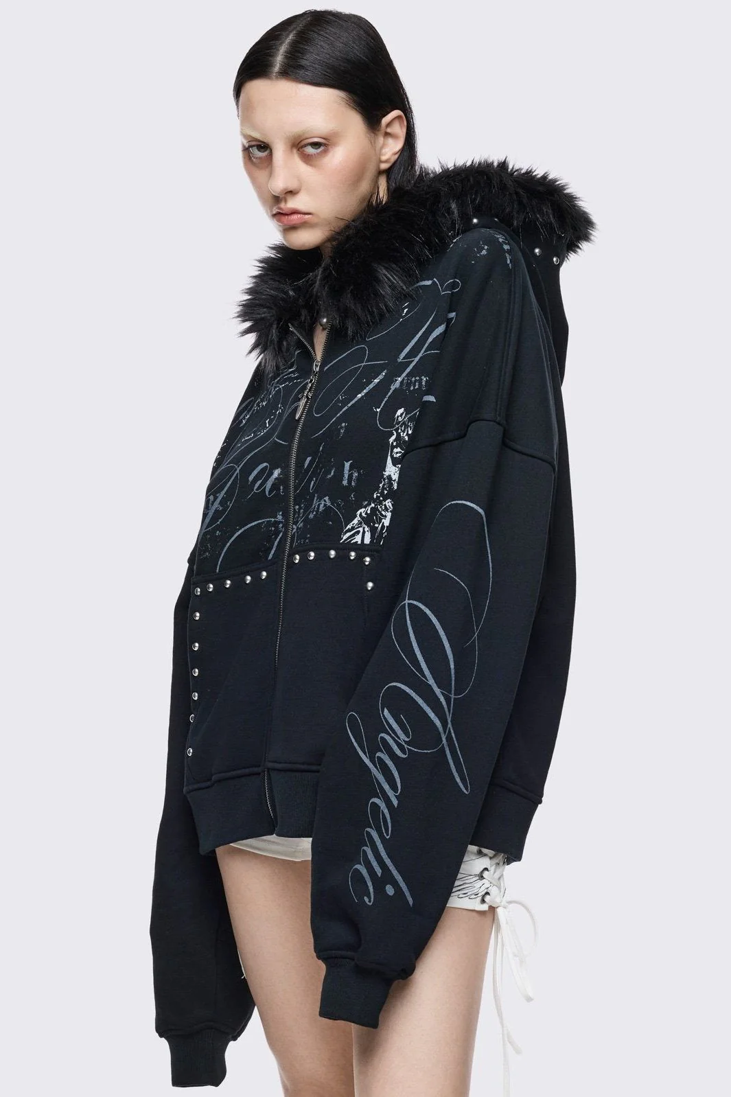 Divine Trouble Zip Up Hoodie - Image 4