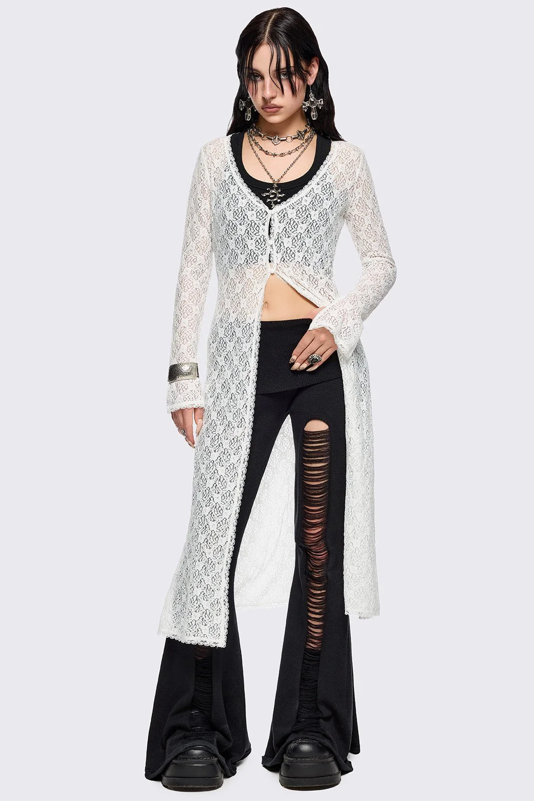 Elysia Lace Shirt Dress - Image 4