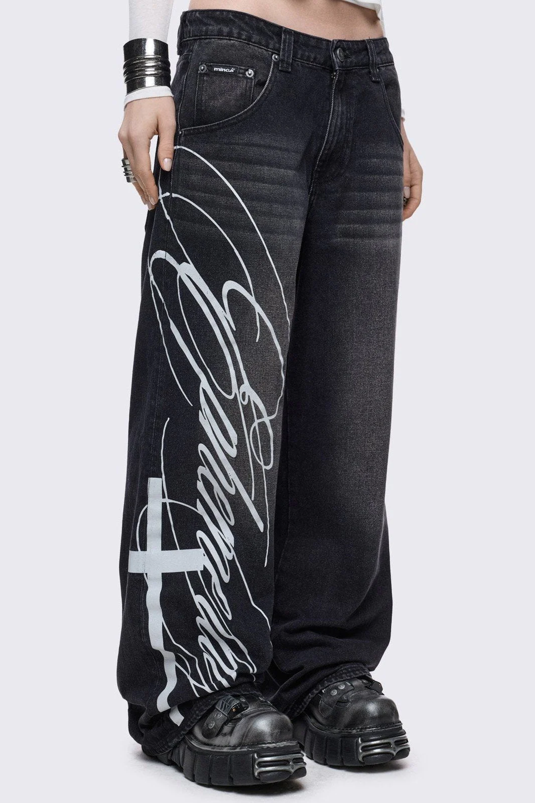 Ephemeral Graphic Baggy Jeans - Image 3