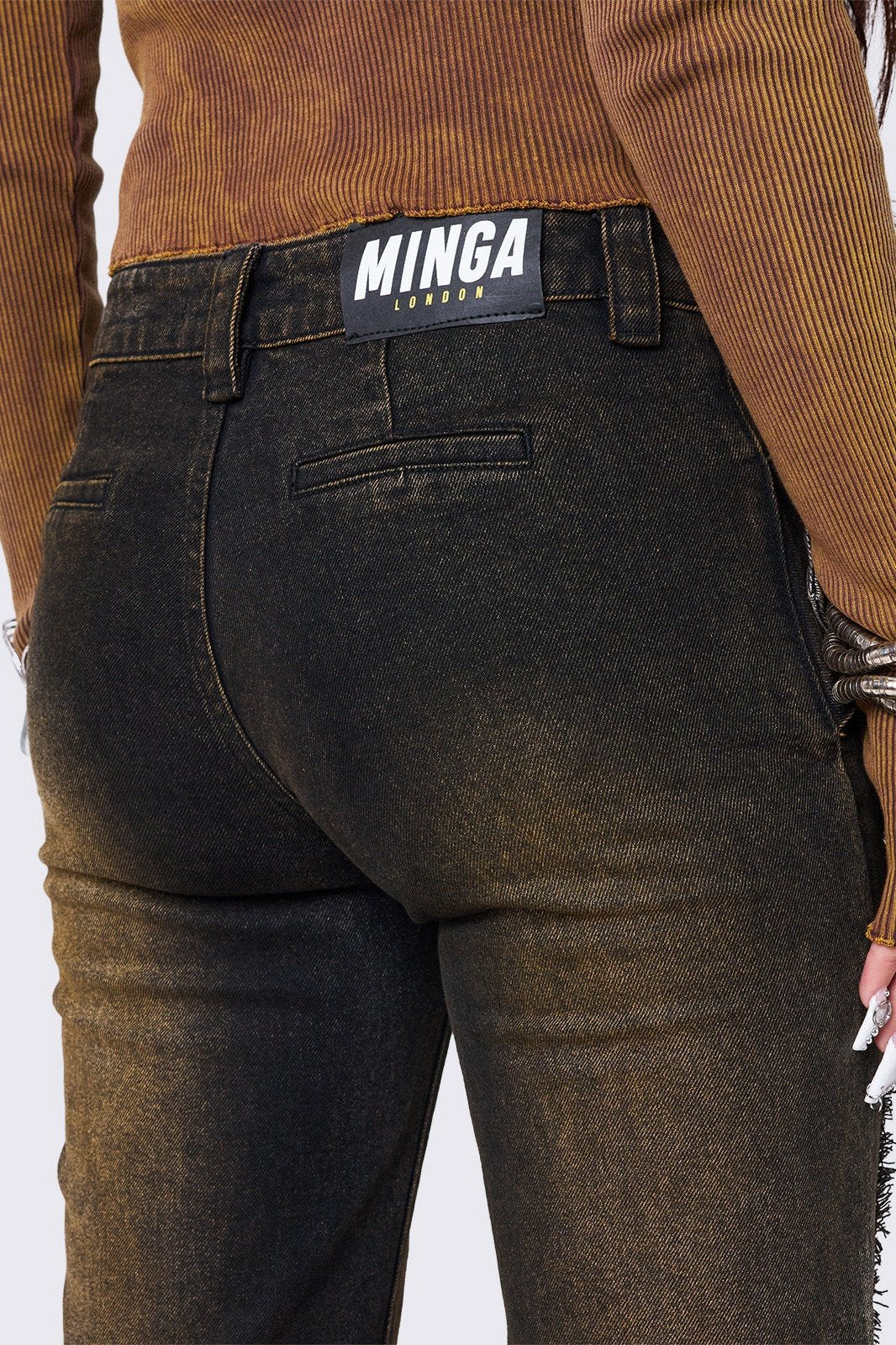 Gia Overdye Belted Flared Jeans - Image 6