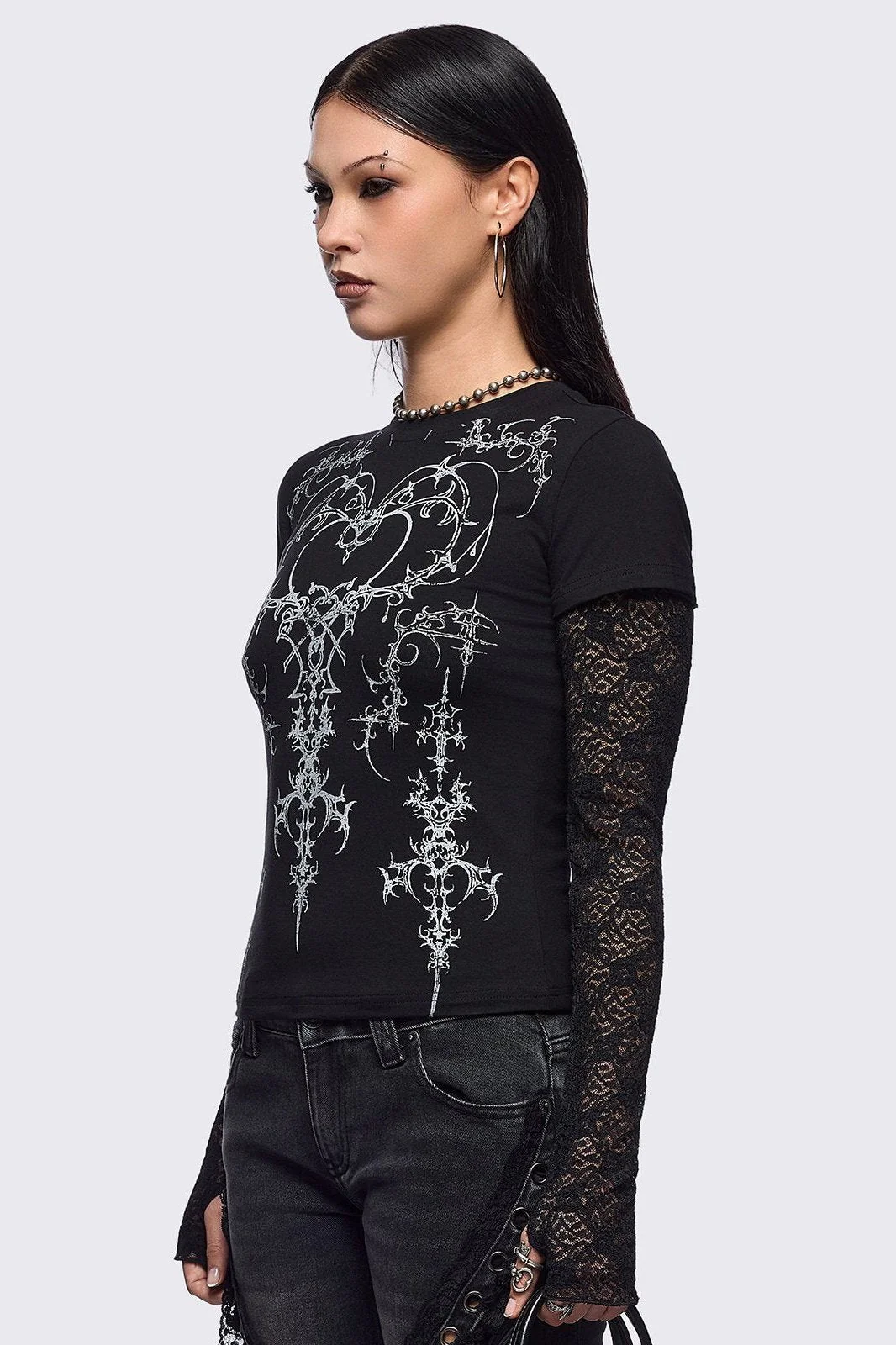 Heartbreaker Layered Baby Tee - Image 4