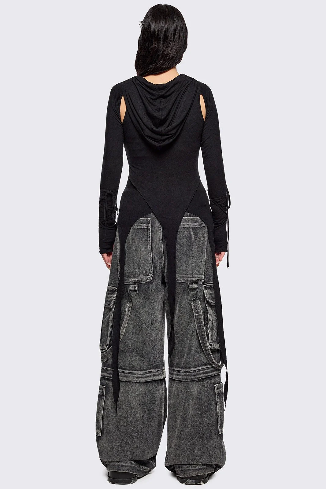 Klyx Cut-Out Hooded Top - Image 3