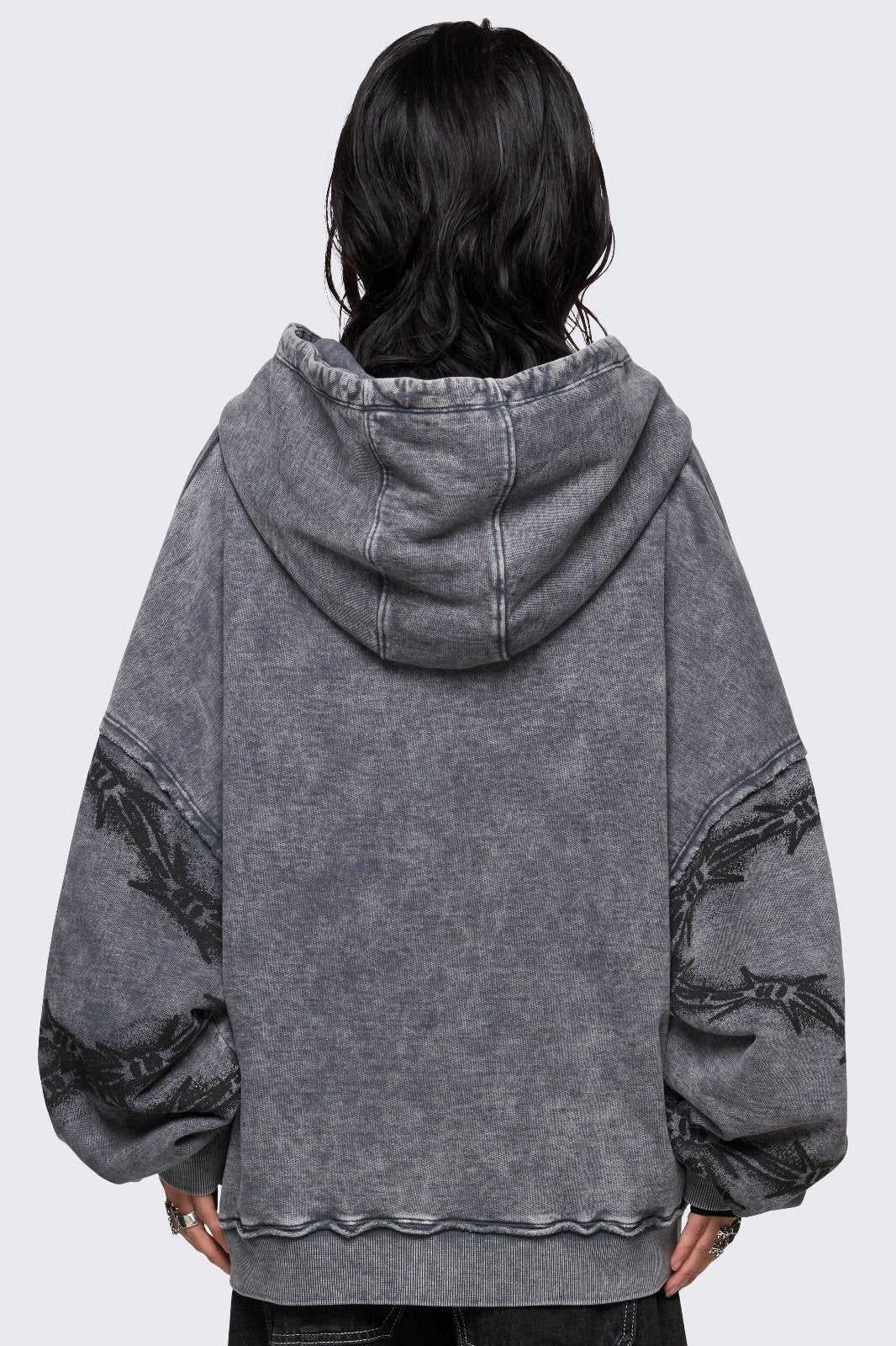 Love Web Washed Zip Up Hoodie - Image 6