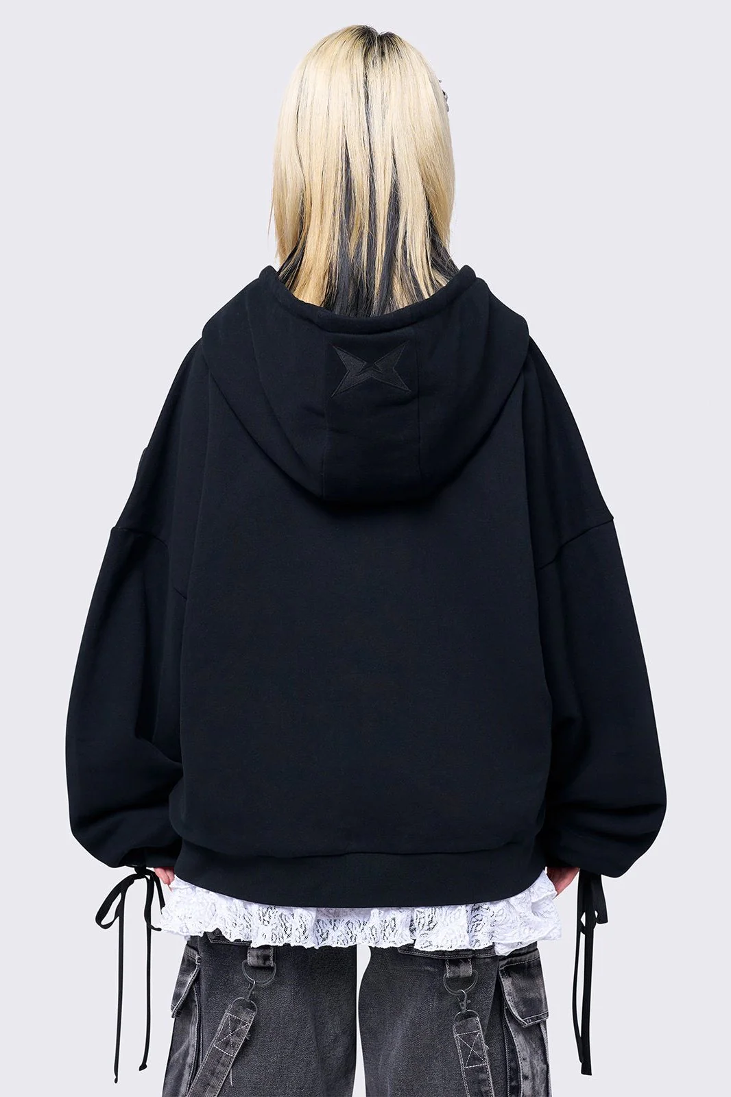 Mia Black Zip Up Hoodie - Image 6
