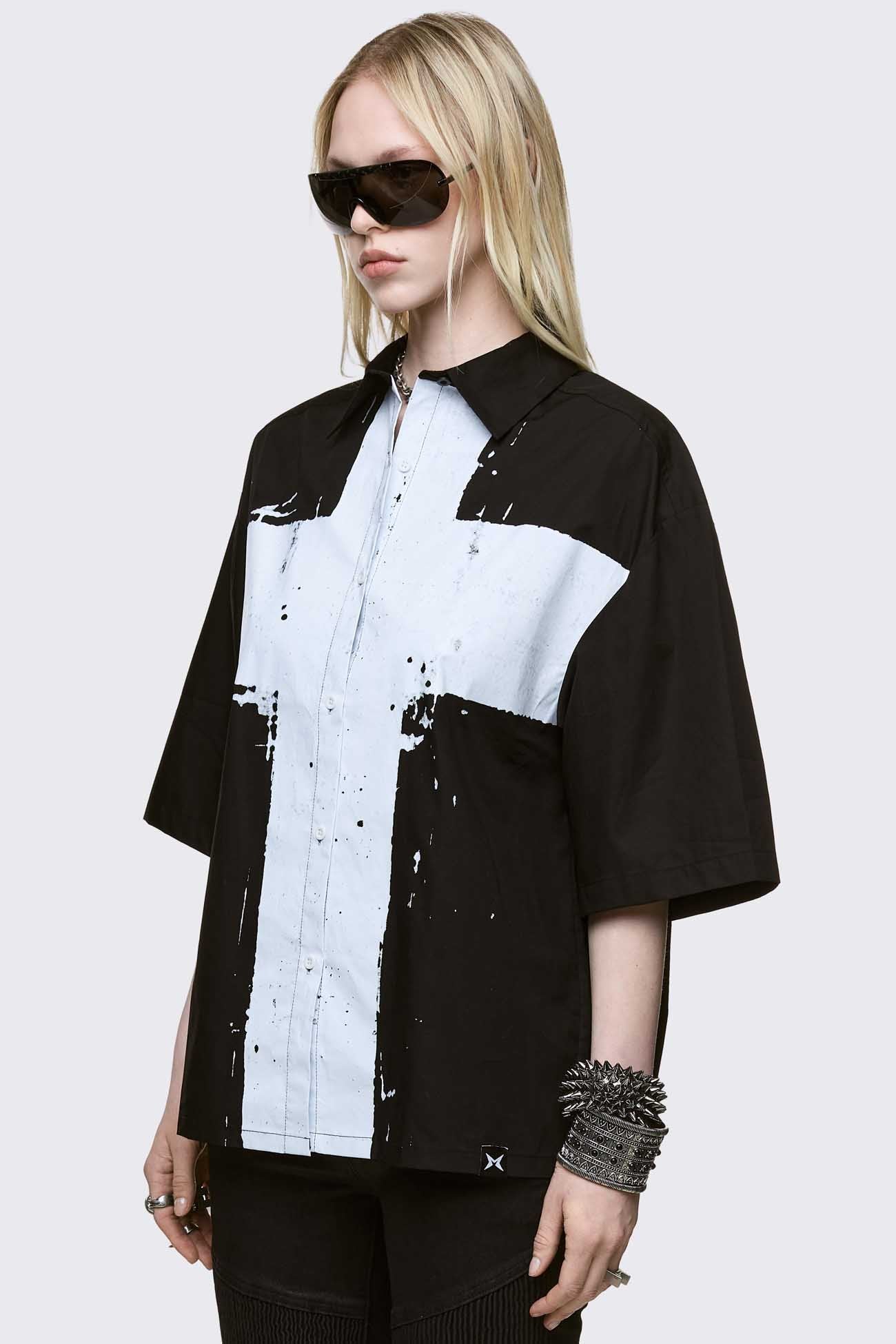 Never Saint Black Shirt - Image 5