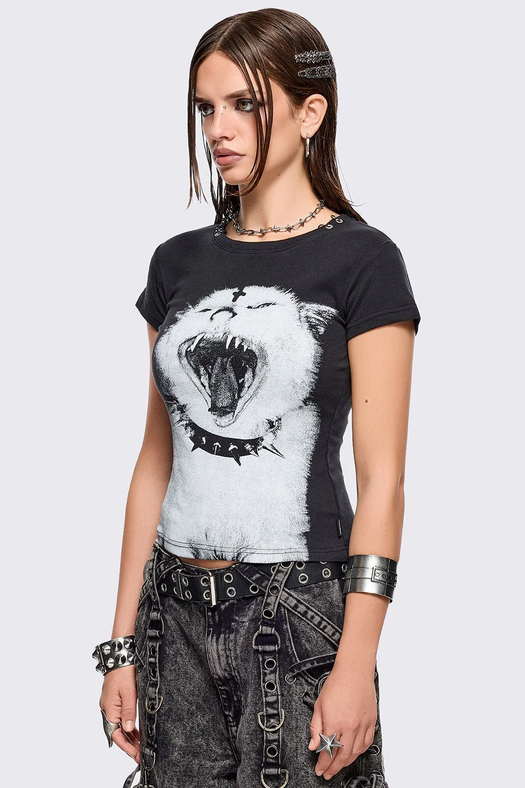 Nine Lives in Hell Baby Tee - Image 3