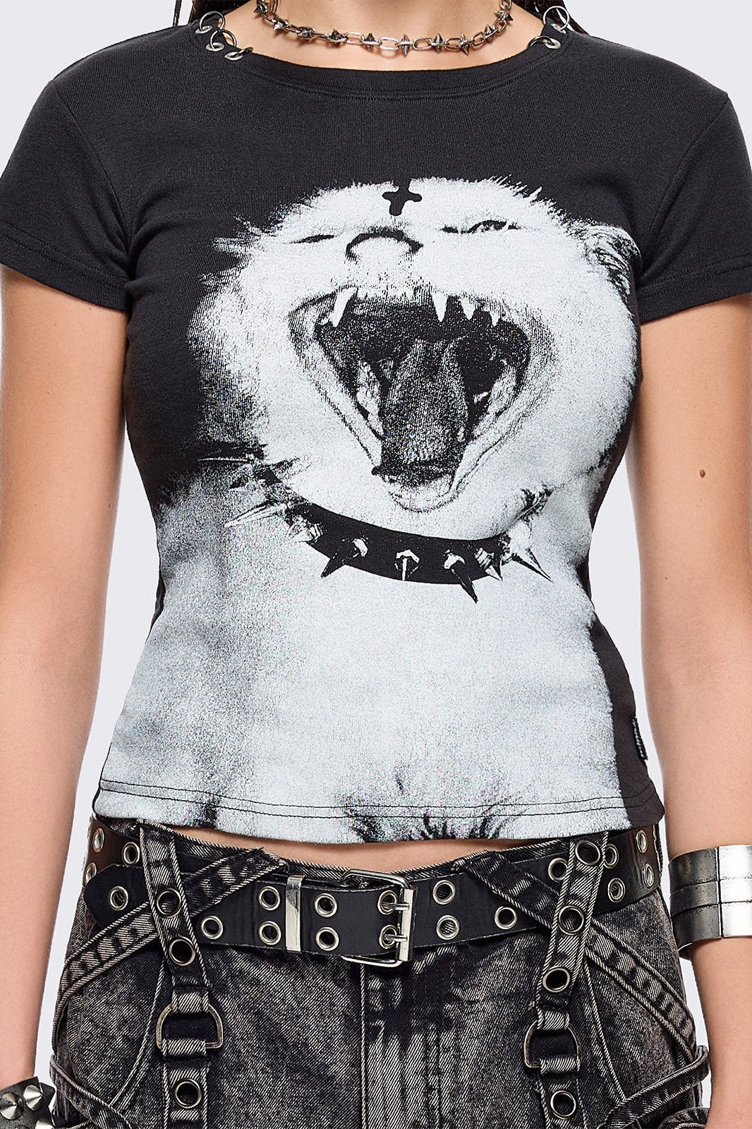 Nine Lives in Hell Baby Tee - Image 4