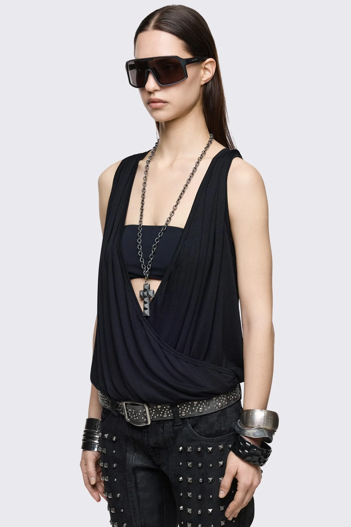 Reya Wrap Vest Top - Image 4