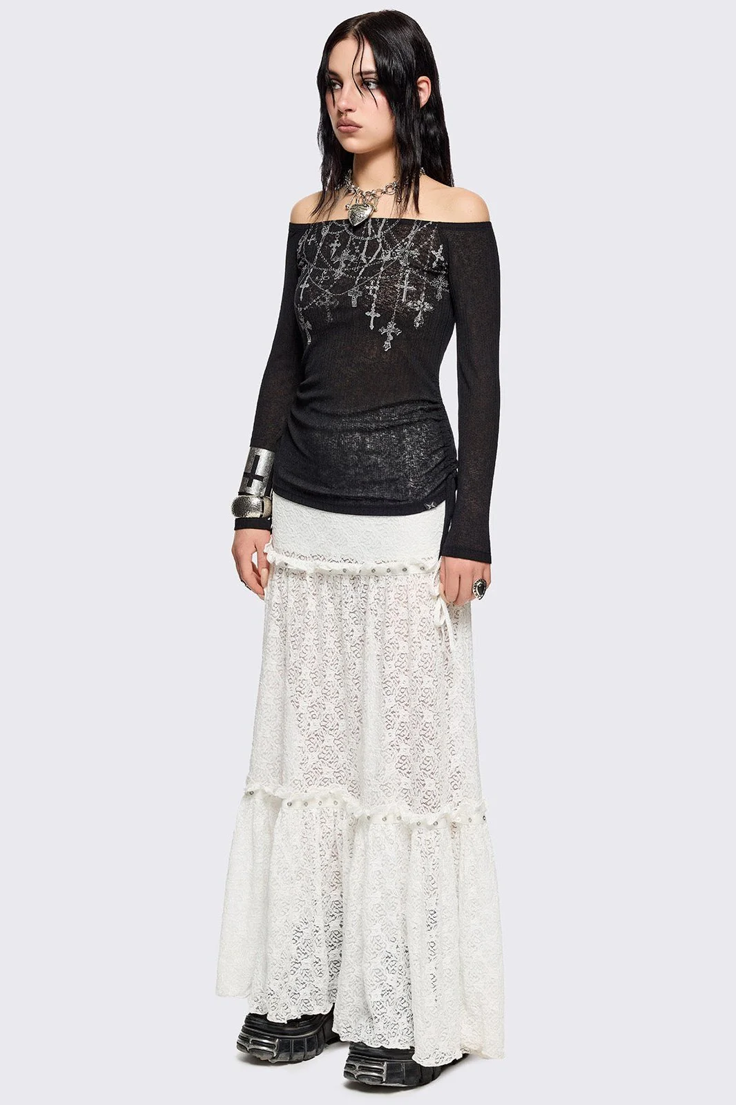 Rosary Off-Shoulder Top - Image 5
