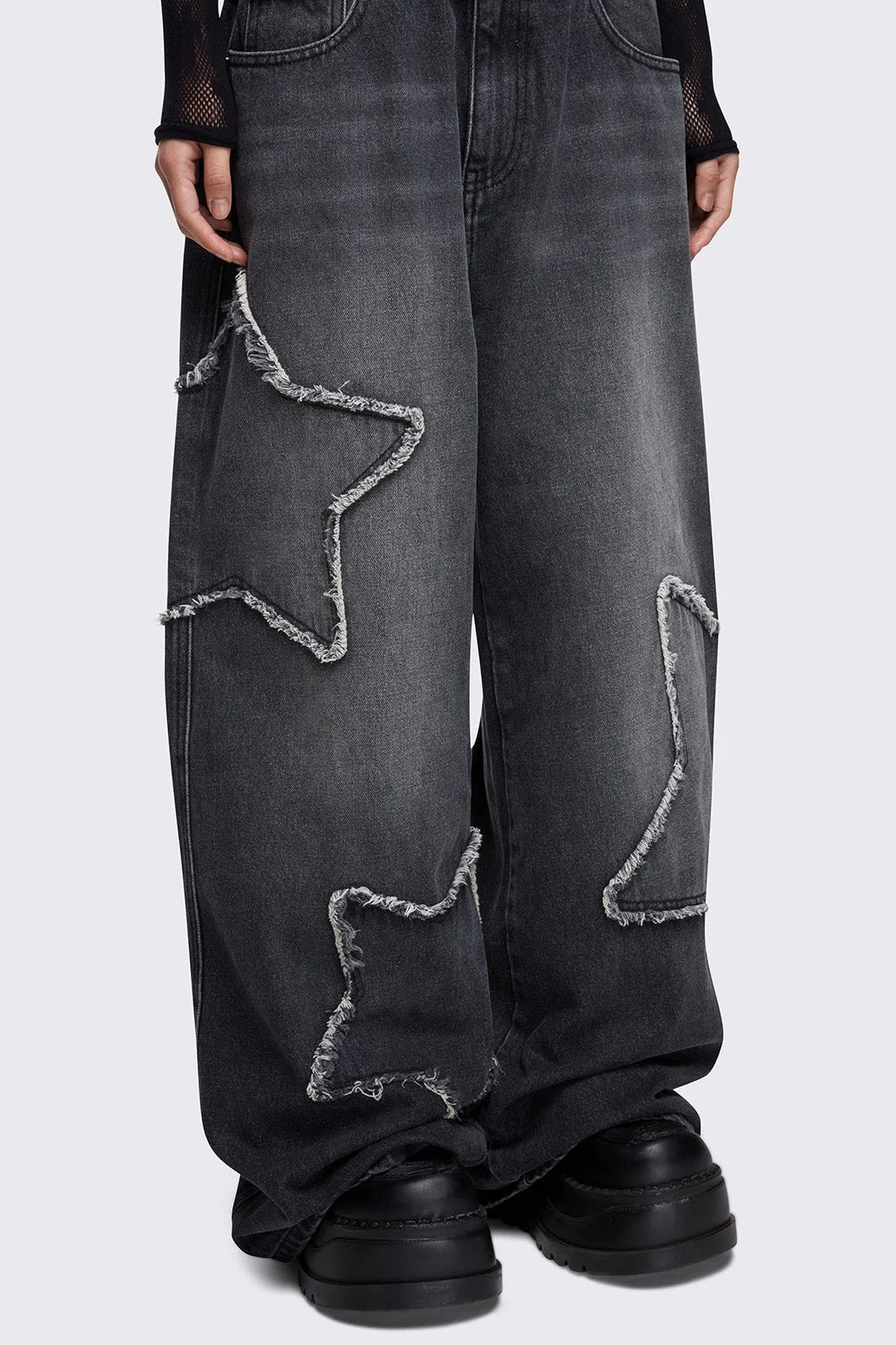 Starburst Black Baggy Jeans - Image 3