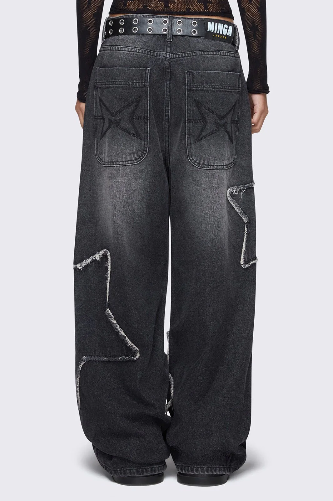 Starburst Black Baggy Jeans - Image 4