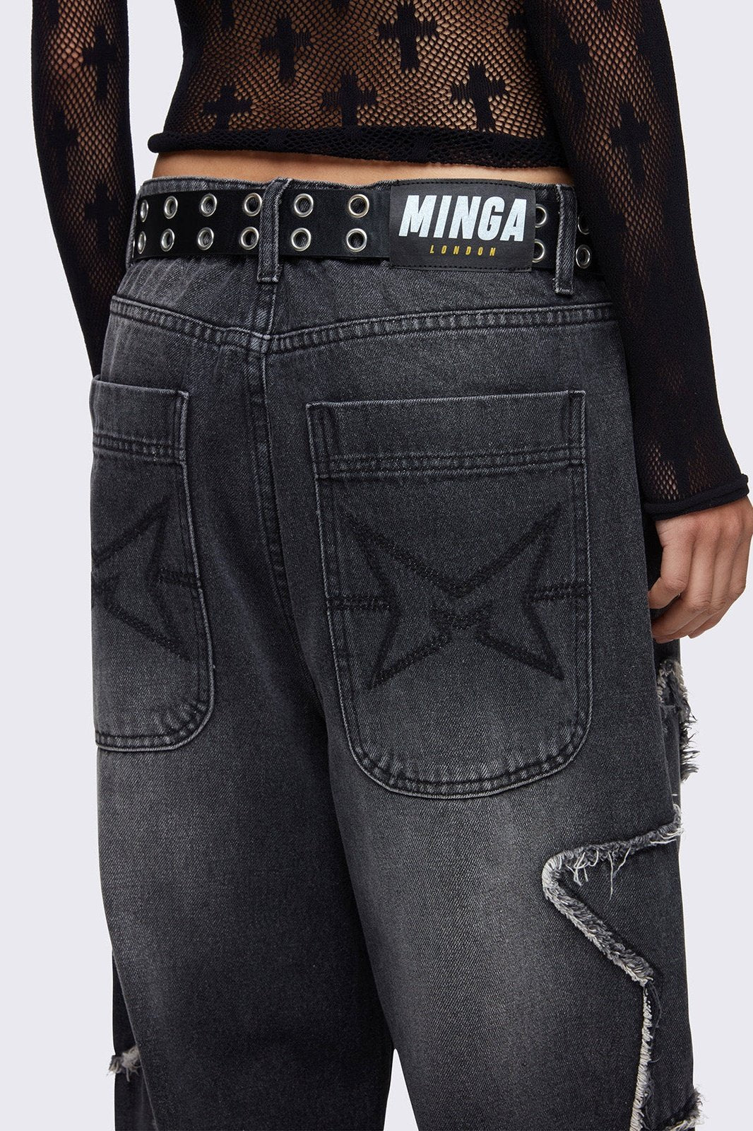 Starburst Black Baggy Jeans - Image 7