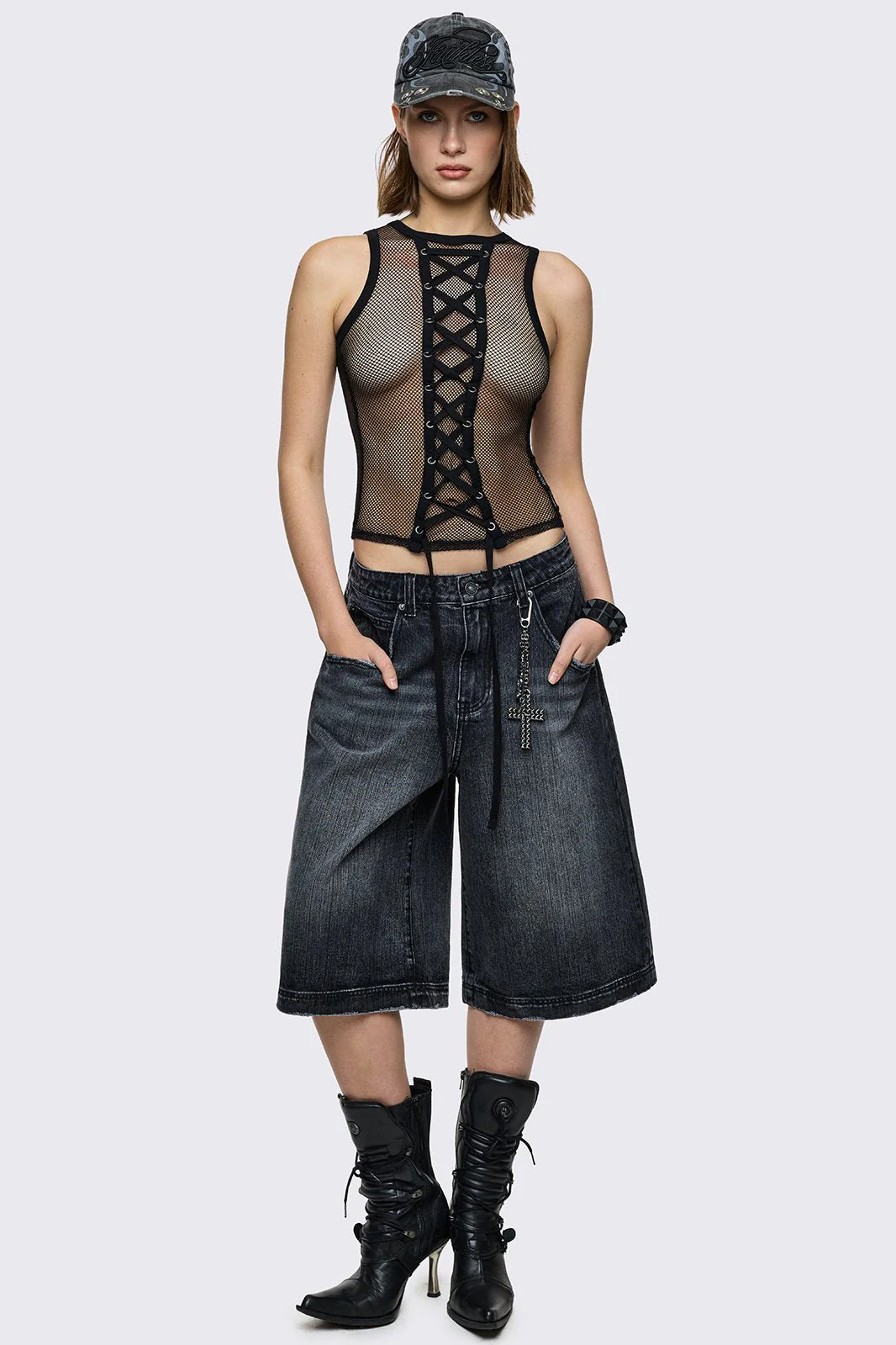 Thrill Fishnet Vest Top - Image 4