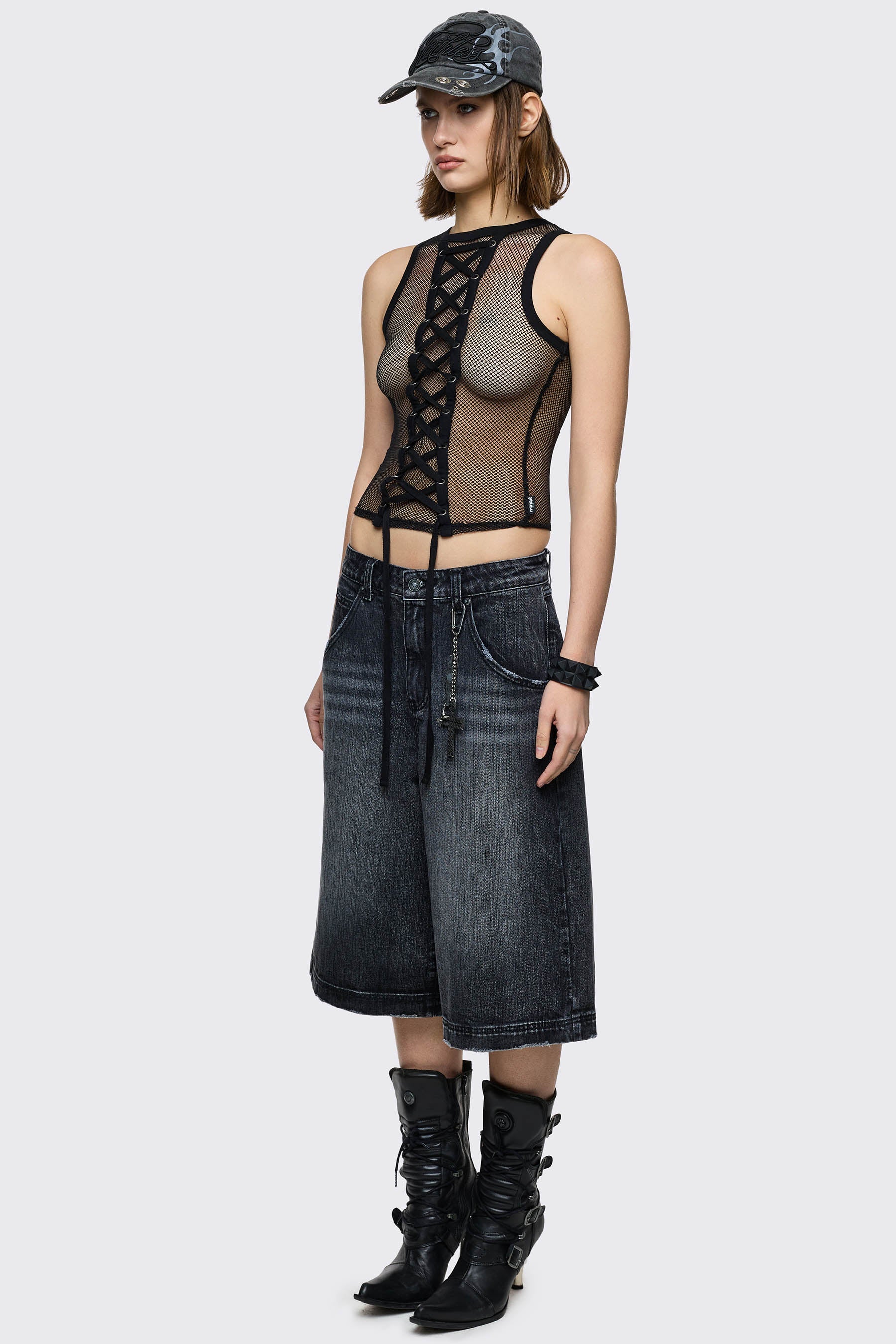 Thrill Fishnet Vest Top - Image 6