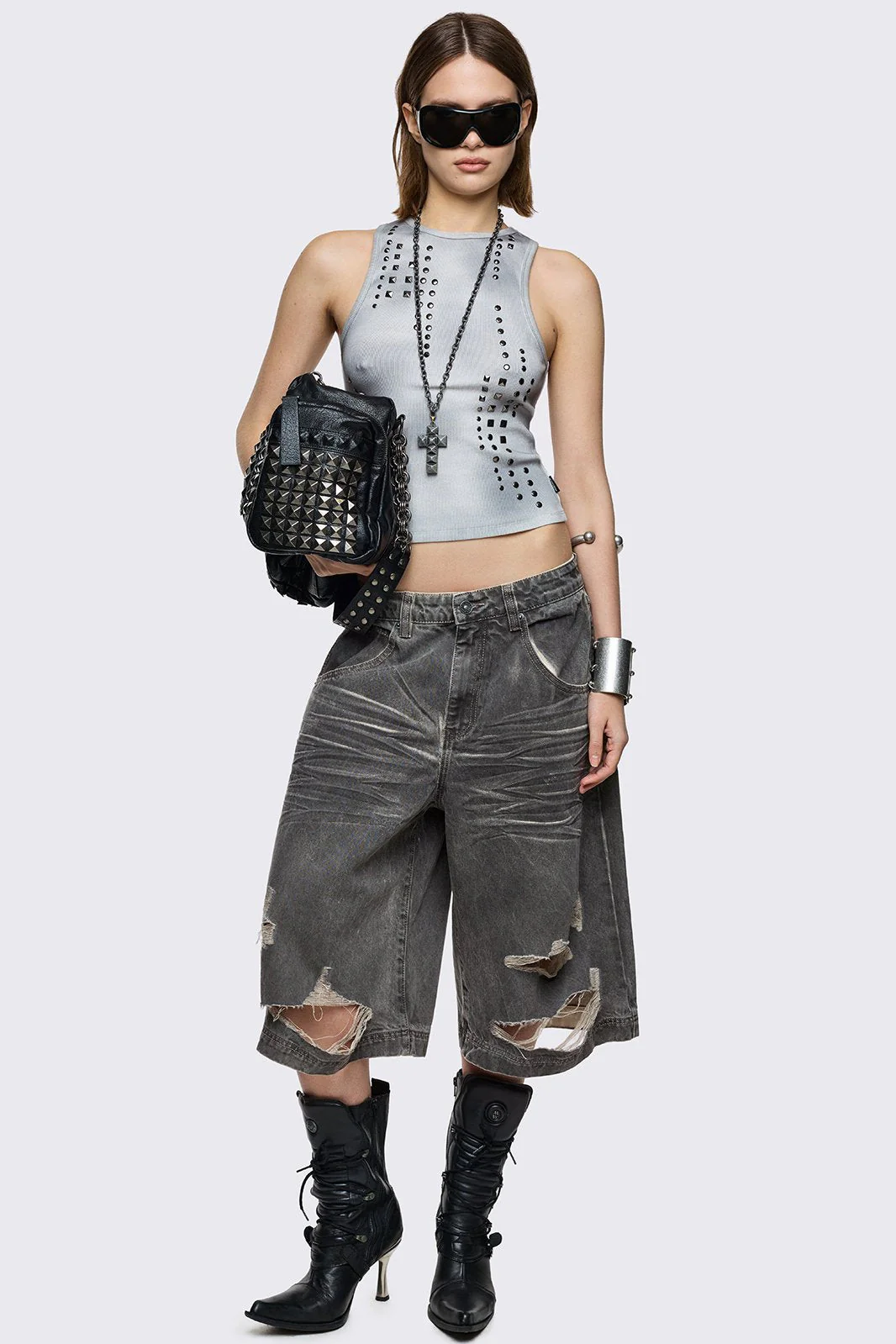 Zinc Washed Vest Top - Image 4